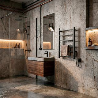 Полотенцесушитель электрический Azario Parma AZ83902G 50x60 см графит