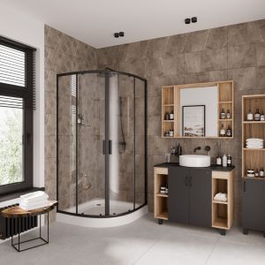 Душевой уголок Niagara Nova NG- 6807-08 BLACK 100x100 см