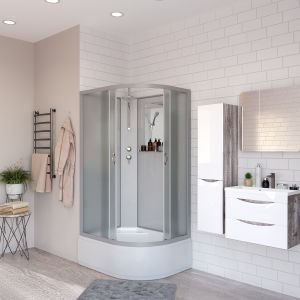 Душевая кабина Niagara NG-2310-14LBKT 120x80см серебро/матовое