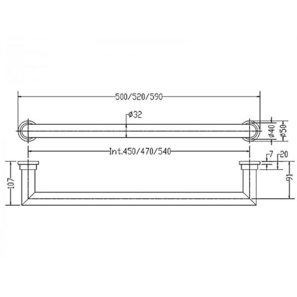 Полотенцесушитель электрический Margaroli Sereno 621/S/520 Black Brushed Nickel BB 52 см чёрный брашированный никель