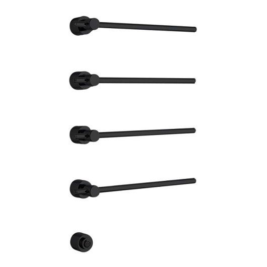 Полотенцесушитель электрический Margaroli Sole 622 Switch box Black Matt DB 85x37 см чёрный матовый