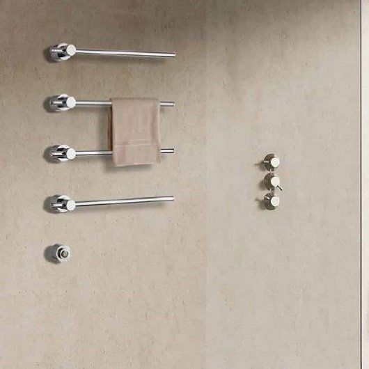 Полотенцесушитель электрический Margaroli Sole 622 Switch box Black Matt DB 85x37 см чёрный матовый