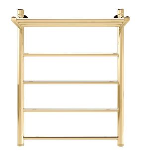 Полотенцесушитель водяной Indigo Line LLSHW70-50GDPK3 с полкой 70x50 см золото