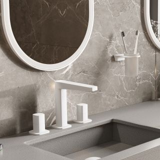 Смеситель для раковины WasserKRAFT Saale 9535 белый матовый