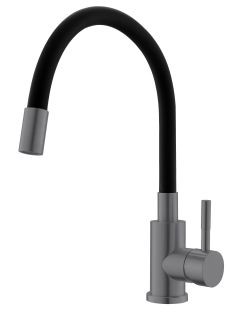 Смеситель для кухни ESKO Snake K44Grafit черный графит Смеситель для кухни ESKO Snake K44Grafit черный графит