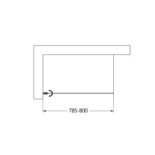 Шторка на ванну AQUAme AQM2851-9 90 см профиль хром стекло прозрачное