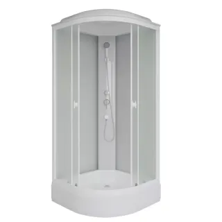 Душевая кабина Niagara Promo P80/26/MT 80x80 см профиль белый стекло матовое