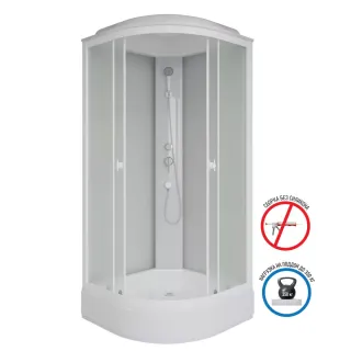 Душевая кабина Niagara Promo P80/26/MT 80x80 см профиль белый стекло матовое
