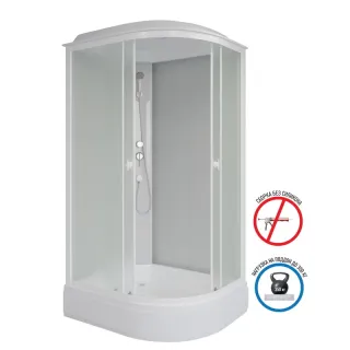 Душевая кабина Niagara Promo P120/90/26L/MT 120x90 см профиль белый стекло матовое