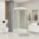 Душевая кабина Niagara Promo P120/90/26L/MT 120x90 см профиль белый стекло матовое