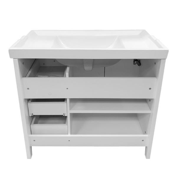 Comforty Тумба-умывальник "Тбилиси-90" белый глянец с раковиной Comforty XD-F90
