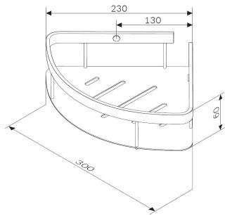 Полка для душа угловая Am.Pm Sense L чёрный матовый A7454122