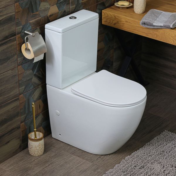 Унитаз-компакт Melana MLN-310308 безободковый белый Унитаз-компакт Melana MLN-310308 безободковый белый