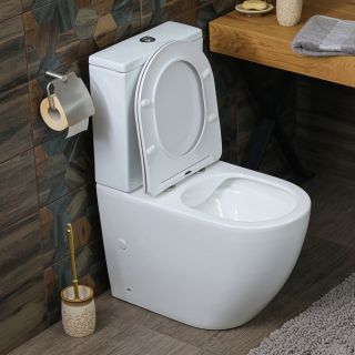 Унитаз-компакт Melana MLN-310308 безободковый белый Унитаз-компакт Melana MLN-310308 безободковый белый