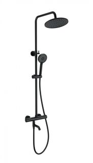 Душевая стойка Wonzon & Woghand INN 4 WW-B3047-A1-MB с термостатом чёрный матовый Душевая стойка Wonzon & Woghand INN 4 WW-B3047-A1-MB с термостатом чёрный матовый