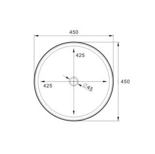 Раковина напольная SantiLine SL-4014MB 45см чёрный матовый Раковина напольная SantiLine SL-4014MB 45см чёрный матовый