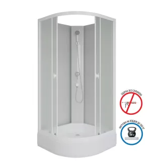 Душевая кабина Niagara Promo P80/26/MT/BK 80x80 см профиль белый стекло матовое