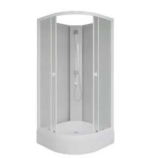 Душевая кабина Niagara Promo P80/26/MT/BK 80x80 см профиль белый стекло матовое