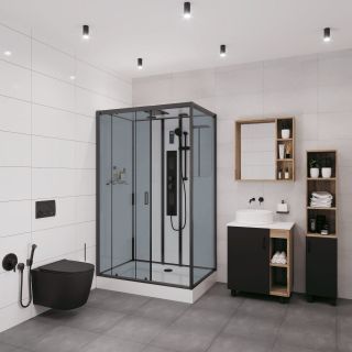 Душевая кабина Niagara NG 6912-01GQL BLACK 120х80 см