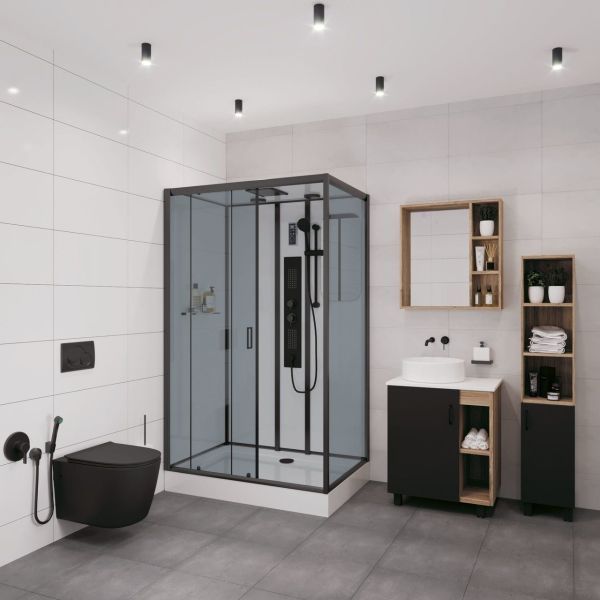 Душевая кабина Niagara NG 6912-01GQL BLACK 120х80 см