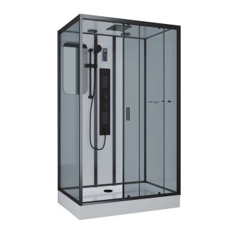 Душевая кабина Niagara Premium NG-6912-01GQR BLACK 120х80 см