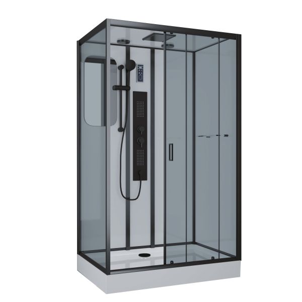 Душевая кабина Niagara Premium NG-6912-01GQR BLACK 120х80 см