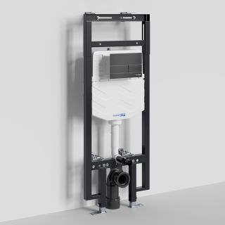 Система инсталляции для унитазов WasserKRAFT Dinkel 58TLT.010.ME.MB04 с кнопкой смыва