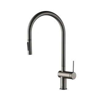 Смеситель для кухни AQUAme Cucina AQM9901GM с выдвижным изливом графит матовый