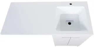 Тумба с раковиной под стиральную машину Orange Система STD-120TUW+RAR 120 см белый