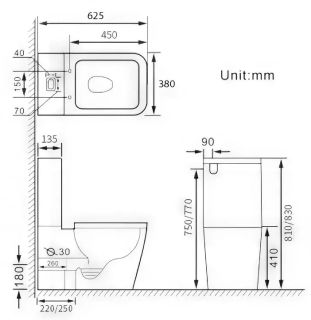 Унитаз-компакт SantiLine SL-5017SM-BD с функцией биде и встроенным смесителем белый Унитаз-компакт SantiLine SL-5017SM-BD с функцией биде и встроенным смесителем белый
