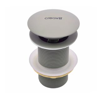 Донный клапан Creavit SF030.CGR без перелива холодный серый матовый