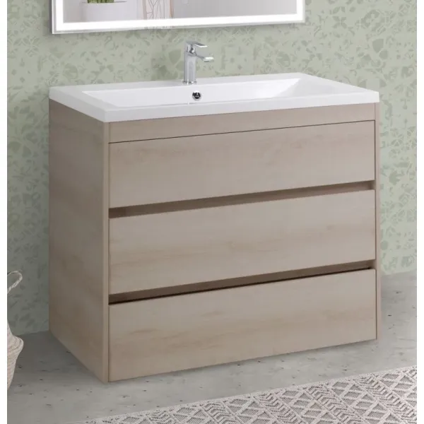 Тумба под раковину ArtMax Family FAMILY-900-3C-PIA-PB 90 см белая сосна