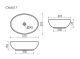 Раковина Ceramicanova Элемент (Element) CN6017MB 52 см чёрный матовый
