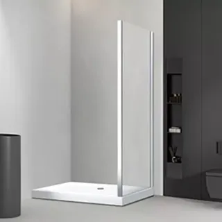 Боковая панель Veconi KP-01, 800х1850 ,хром, стекло прозрачное Боковая панель Veconi KP-01, 800х1850 ,хром, стекло прозрачное