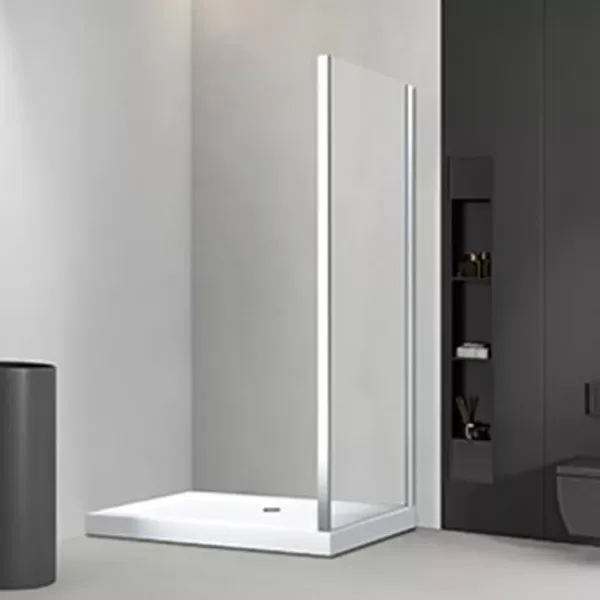 Боковая панель Veconi KP-01, 800х1850 ,хром, стекло прозрачное