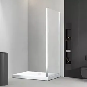Боковая панель Veconi KP-01, 700х1850 ,хром, стекло прозрачное