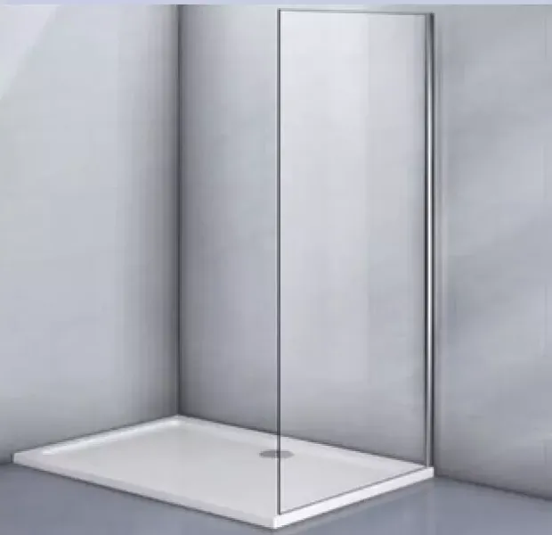 Боковая панель Veconi KP-05, 700х1900 хром, стекло прозрачное Боковая панель Veconi KP-05, 700х1900 хром, стекло прозрачное