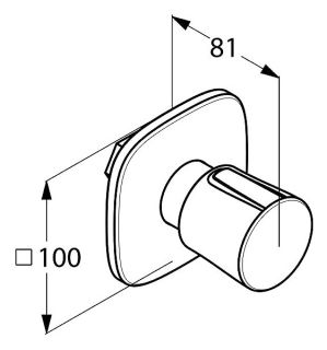 Вентиль скрытого монтажа Kludi Ambienta хром 538150575 Вентиль скрытого монтажа Kludi Ambienta хром 538150575