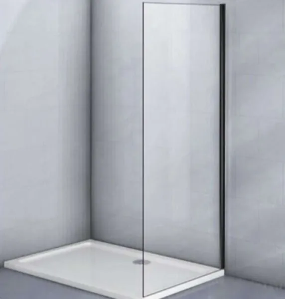 Боковая панель Veconi KP-06B, 900х1950 черный, стекло прозрачное Боковая панель Veconi KP-06B, 900х1950 черный, стекло прозрачное