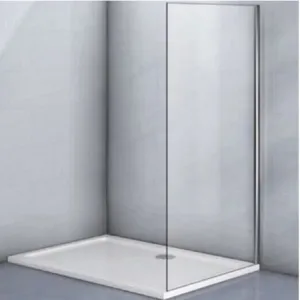 Боковая панель Veconi KP-07G, 1000x1950, золото брашинг, прозрачное стекло