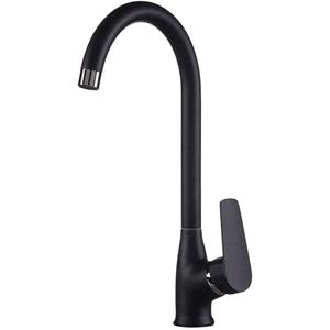 Смеситель для кухонной мойки Rossinka S35-23-Black Черный Хром
