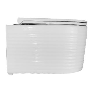 Унитаз подвесной Azario Luzio AZ-098-UQ безободковый торнадо белый