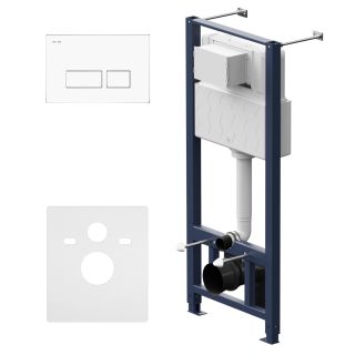 Инсталляция Am.Pm Pro S I012704.7001 для подвесного унитаза с клавишей смыва белого цвета Инсталляция Am.Pm Pro S I012704.7001 для подвесного унитаза с клавишей смыва белого цвета