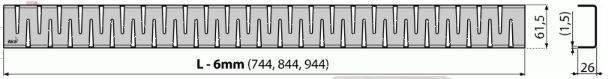 Решетка для душевого лотка AlcaPlast 75см хром матовый ZIP-750M