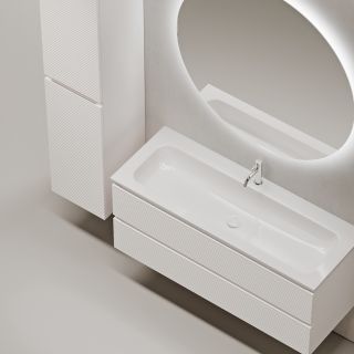 Тумба подвесная Sancos Фолк (Folk) FL120W 120 см белый матовый