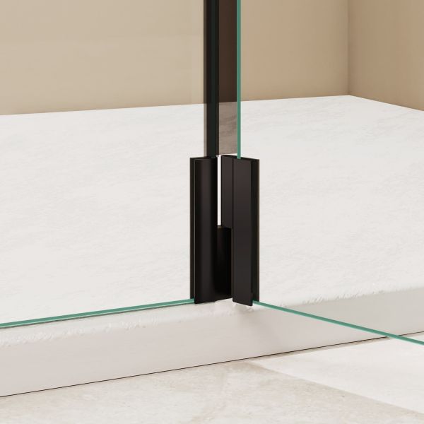 Душевая перегородка RGW WA-051B WA-010B + Z-071B 351005173-14 70 см профиль чёрный стекло прозрачное