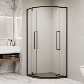 Душевой уголок RGW SV-53B 06325388-14 80x80 см профиль чёрный стекло прозрачное