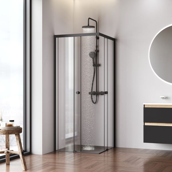 Душевой уголок Am.Pm X-joy W94G-403-8080-BТ1К 80x80 см без поддона чёрный матовый