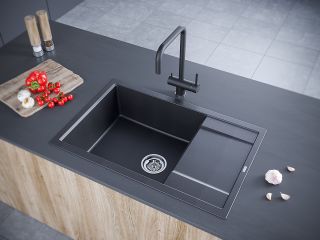 Мойка кухонная Paulmark Flugen PM317850-BL чёрный