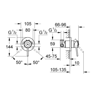 Гигиенический душ GROHE BauClassic 129186 хром